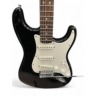 Used Squier Bullet Stratocaster Black and White Solid Body Electric Guitar