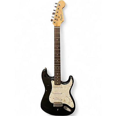 Used Squier Bullet Stratocaster Black and White Solid Body Electric Guitar