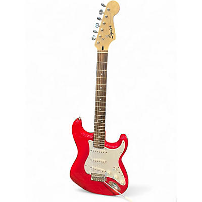 Used Squier Bullet Stratocaster Candy Apple Red Solid Body Electric Guitar