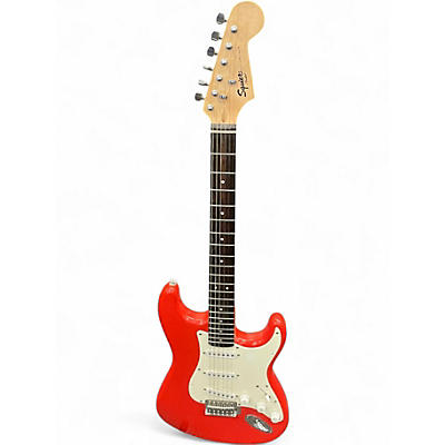 Used Squier Bullet Stratocaster Fiesta Red Solid Body Electric Guitar