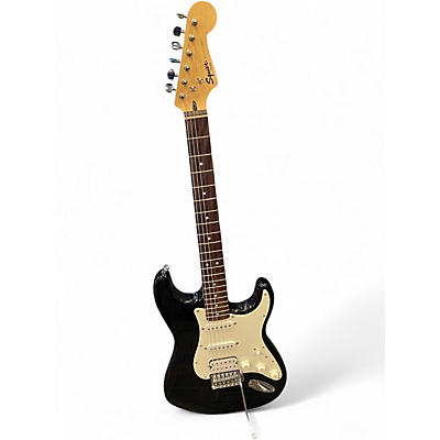Used Squier Bullet Stratocaster HSS Black Solid Body Electric Guitar