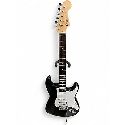 Used Squier Bullet Stratocaster HSS Black and White Solid Body Electric Guitar