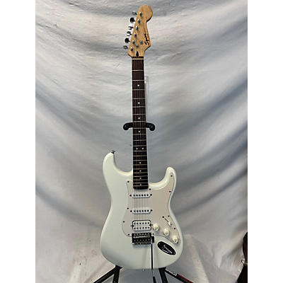 Used Squier Bullet Stratocaster HSS White Solid Body Electric Guitar