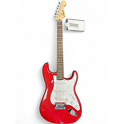 Used Squier Bullet Stratocaster HT Red Sparkle Solid Body Electric Guitar