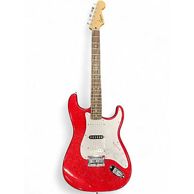 Used Squier Bullet Stratocaster Hardtail RED SPARKLE Solid Body Electric Guitar