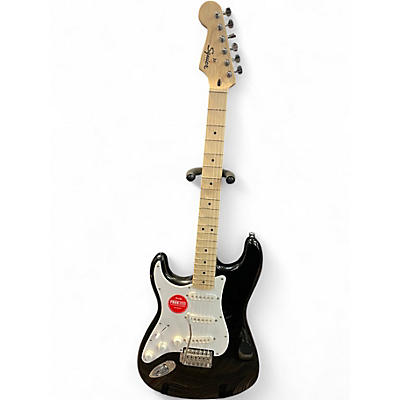 Used Squier Bullet Stratocaster Left Handed Black Electric Guitar