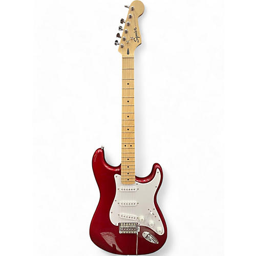 Squier Used Squier Bullet Stratocaster Metallic Red Solid Body Electric Guitar Metallic Red