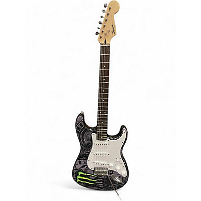 Used Squier Bullet Stratocaster Monster Energy Solid Body Electric Guitar