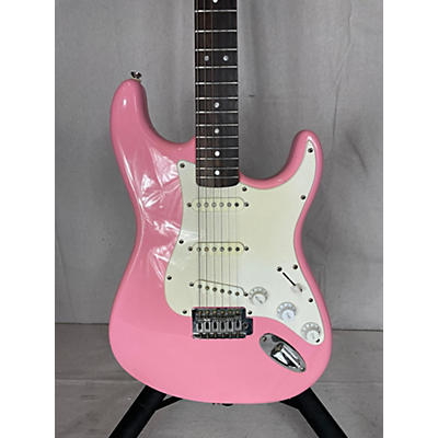 Used Squier Bullet Stratocaster Pink Solid Body Electric Guitar