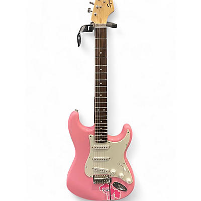 Squier Used Squier Bullet Stratocaster Pink Solid Body Electric Guitar