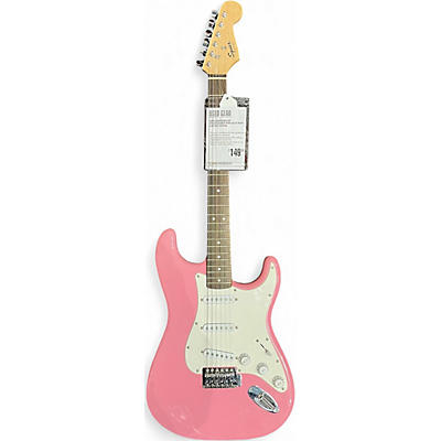 Used Squier Bullet Stratocaster Pink Solid Body Electric Guitar