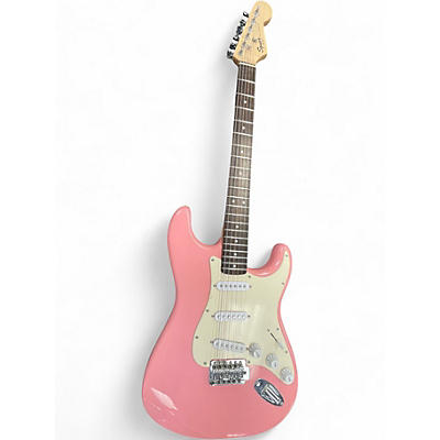 Used Squier Bullet Stratocaster Pink Solid Body Electric Guitar