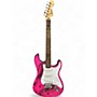 Used Squier Bullet Stratocaster Pink Solid Body Electric Guitar Pink