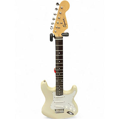 Used Squier Bullet Stratocaster White Solid Body Electric Guitar