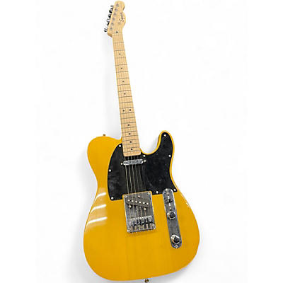 Used Squier Bullet Telecaster Black and Yellow Solid Body Electric Guitar