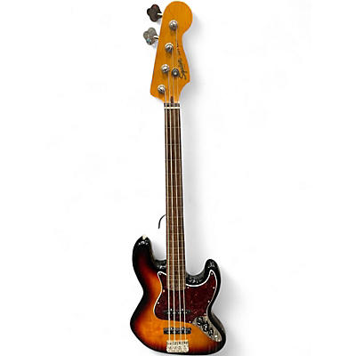 Used Squier CLASSIC VIBE 60S FRETLESS JAZZ BASS 3 Color Sunburst Electric Bass Guitar