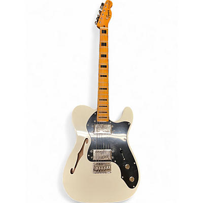 Used Squier CLASSIC VIBE 70'S TELE THINLINE White Hollow Body Electric Guitar