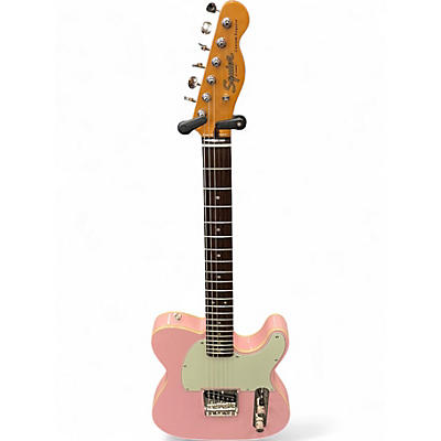 Used Squier CUSTOM ESQUIRE SHELL PINK Solid Body Electric Guitar