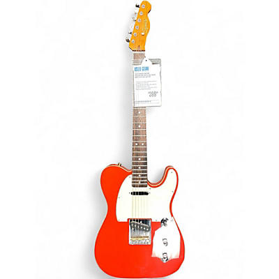 Used Squier CUSTOM TELECASTER Fiesta Red Solid Body Electric Guitar