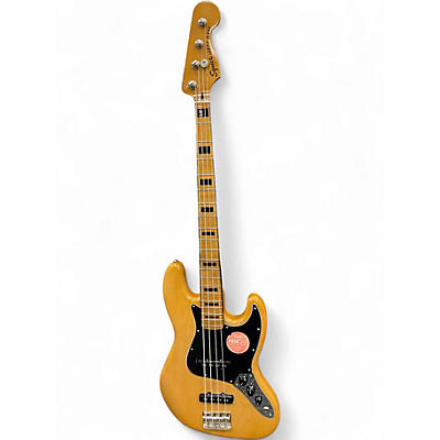 Used Squier CV JAZZ BASS Natural Electric Bass Guitar