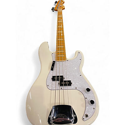 Used Squier Chris Aiken Signature Precision Bass White Electric Bass Guitar