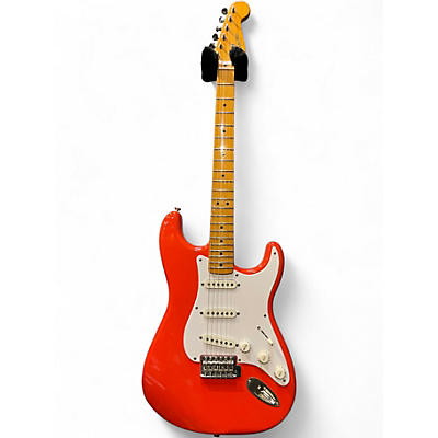 Used Squier Classic Vibe 1950S Stratocaster Fiesta Red Solid Body Electric Guitar