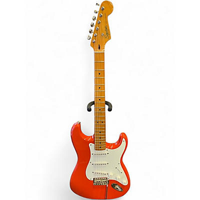 Used Squier Classic Vibe 1950S Stratocaster Fiesta Red Solid Body Electric Guitar