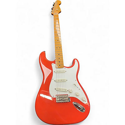 Used Squier Classic Vibe 1950S Stratocaster Fiesta Red Solid Body Electric Guitar