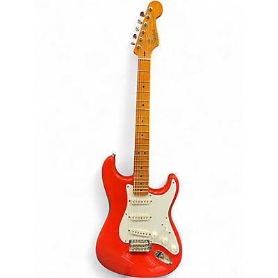 Used Squier Classic Vibe 1950S Stratocaster Fiesta Red Solid Body Electric Guitar
