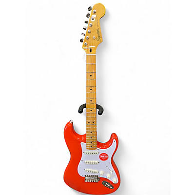 Used Squier Classic Vibe 1950S Stratocaster Fiesta Red Solid Body Electric Guitar