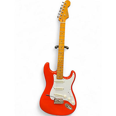 Used Squier Classic Vibe 1950S Stratocaster Fiesta Red Solid Body Electric Guitar