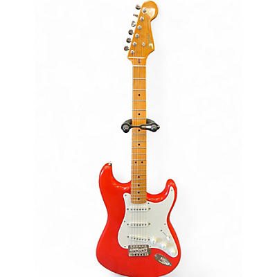 Used Squier Classic Vibe 1950S Stratocaster Fiesta Red Solid Body Electric Guitar