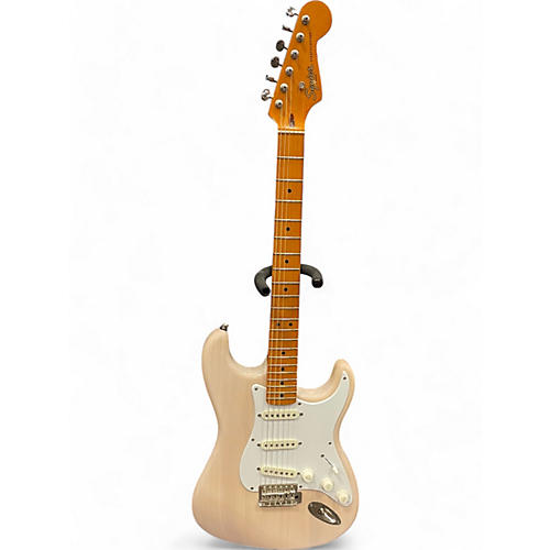 Squier Used Squier Classic Vibe 1950S Stratocaster Trans White Solid Body Electric Guitar Trans White