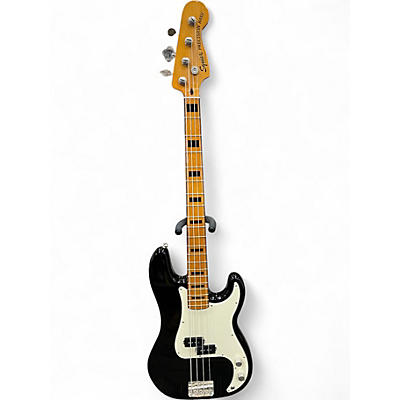 Used Squier Classic Vibe 1970S Precision Bass Black and White Electric Bass Guitar