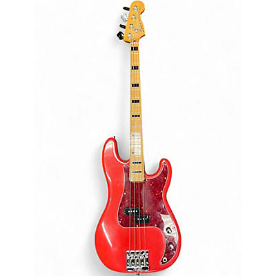 Used Squier Classic Vibe 1970S Precision Bass Fiesta Red Electric Bass Guitar