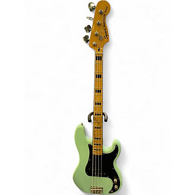 Used Squier Classic Vibe 1970S Precision Bass Surf Green Electric Bass Guitar