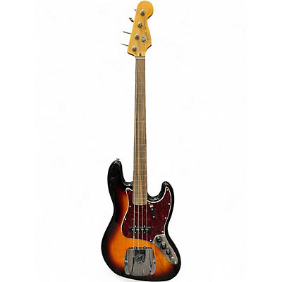 Used Squier Classic Vibe '60s Fretless Jazz Bass 3 Color Sunburst Electric Bass Guitar
