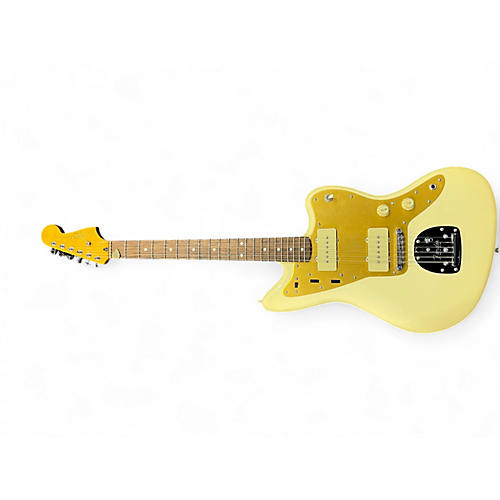 Used Squier Classic Vibe 60s Jazzmaster white and gold Solid Body Electric Guitar white and gold