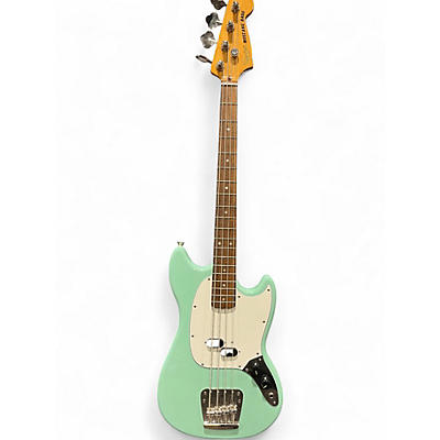 Used Squier Classic Vibe 60s Mustang Bass Surf Green Electric Bass Guitar