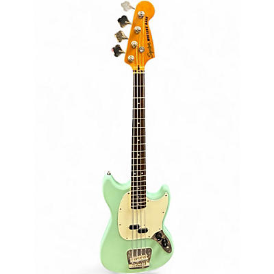 Used Squier Classic Vibe 60s Mustang Bass Surf Green Electric Bass Guitar