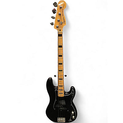 Used Squier Classic Vibe 70s Jazz Bass Black Electric Bass Guitar