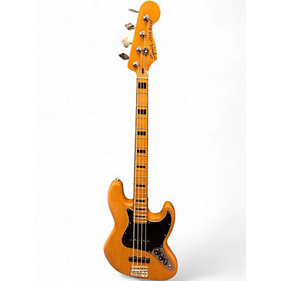 Used Squier Classic Vibe 70s Jazz Bass Natural Electric Bass Guitar