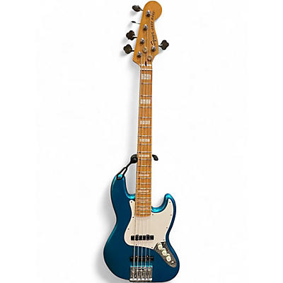 Used Squier Classic Vibe 70's Jazz Bass V Ocean Turquoise Solid Body Electric Guitar