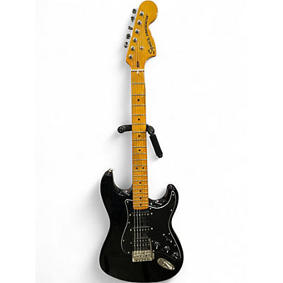 Used Squier Classic Vibe 70s  Stratocaster Black Solid Body Electric Guitar