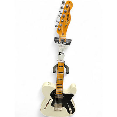 Used Squier Classic Vibe 70s Telecaster Thinline Olympic White Solid Body Electric Guitar