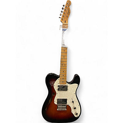 Squier Used Squier Classic Vibe 70s Thinline Telecaster 3 Tone Sunburst Hollow Body Electric Guitar