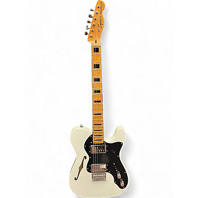 Used Squier Classic Vibe 70s Thinline Telecaster Olympic White Hollow Body Electric Guitar