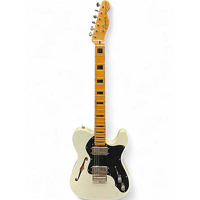 Used Squier Classic Vibe 70s Thinline Telecaster Olympic White Hollow Body Electric Guitar