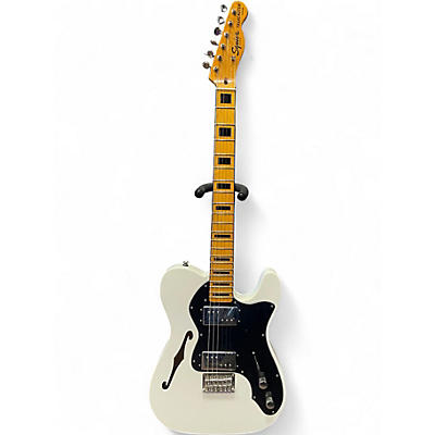 Used Squier Classic Vibe 70s Thinline Telecaster Olympic White Hollow Body Electric Guitar