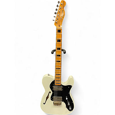 Used Squier Classic Vibe 70s Thinline Telecaster Olympic White Hollow Body Electric Guitar